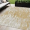 Homeroots 5' X 8' Gold And Ivory Abstract Washable Indoor Outdoor Area Rug 612660 - alternate 1