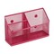 Lockermate By Bostitch Magnetic Pencil Holder, Locker Organizer with 3 Mesh Storage Compartments, Pink 5045-PNK - alternate 3