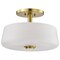 Nuvo Lune, 3 Light Semi-Flush, Vintage Brass Finish, Etched White Glass 60/8239 - alternate 2