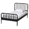 Baxton Studio Lucera Mid-Century Black Twin Size 4-Piece Bobbin Bedroom Set 257-14012-14128-14122-14122-ZORO - alternate 4