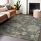 Homeroots 5' X 8' Gray And Charcoal Floral Washable Indoor Outdoor Area Rug 604127 - alternate 2