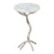 Homeroots 22" Silver And White Marble Round End Table 556507 - alternate 4