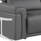 Homeroots Gray Italian Leather Modular L Shaped Five Piece Corner Sectional 534864 - alternate 3