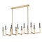 Z-Lite Gaultier  Modern Gold 12 Light Linear Chandelier 6100-12L-MGLD - alternate 4