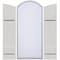 Ekena Millwork Rustic 2 Board Joined Board-n-Batten Faux Wood Shutters w/Elliptical Arch Top, 10 3/4W x 45H, PR FBJ06E11X045RUF - alternate 1