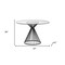 Homeroots 47" Clear And Black Rounded Glass And Iron Pedestal Base Dining Table 370721 - alternate 2