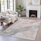 Homeroots 9' X 12' Salmon And Gray Abstract Washable Indoor Outdoor Area Rug 631855 - alternate 2