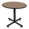 Regency Round Kobe X-Base Breakroom Table, 42 in W, 42 in L, Noble Oak TKB42RNDNO - alternate 1