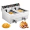 Vevor Commercial Electric Deep Fryer Countertop Fryer 3000W Dual Tank 2x11Qt/11L SC-102V - alternate 1