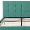 Homeroots California King Blue Modern Upholstered Square Stitched Platform Bed 303547 - alternate 3