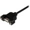 Startech.Com 1 FT PANEL MOUNT USB CABLE A TO A - F/M USBPNLAFAM1 - alternate 2