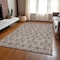 Homeroots 8' X 10' Ivory Taupe And Beige Floral Washable Indoor Outdoor Area Rug 582281 - alternate 3