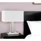 Homeroots 21" Nickel Metal Two Light Desk USB Table Lamp With White Shade 524760 - alternate 1