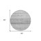 Homeroots 8' Gray And Silver Round Striped Washable Indoor Outdoor Area Rug 589682 - alternate 2