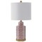Jonathan Y Diana 23.5 in. Traditional Classic Ceramic and Metal Ginger Jar LED Table Lamp, Red/White/Brass Gold JYL3050C - alternate 6