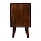 Homeroots 20" Brown Solid Wood One Drawer Nightstand 651578 - alternate 5