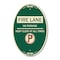 Signmission Fire Lane - No Parking Keep Clear at All Time, 12 In X 18 In Architectural, Heavy Gauge Aluminum A-OV-G-1218-24004 - alternate 1