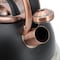 Mr. Coffee Flintshire 2.2 Quart Stainless Steel Whistling Tea Kettle in Black 143792.01 - alternate 3