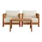 Alaterre Furniture Barton Weather-Resistant Set of 2 Outdoor Patio Furniture Set with 2 Chairs and Small Coffee Table 80-OUTD-WD-CH-SET2 - alternate 1