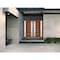 Vdomdoors Front Exterior Prehung Metal-Plastic Double Doors / MANUX 8088 Walnut / 2 Sidelites Exterior WindoW MANUX8088DEXD-WLN-LH-W14+72+14xH80 - alternate 2