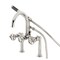Kingston Brass 7" Center Deck-Mount Clawfoot Tub Faucet with Hand Shower, Polished Nickel AE8106CG - alternate 1