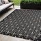 Homeroots 5' X 7' Black And Ivory Geometric Indoor Outdoor Area Rug 572642 - alternate 5