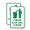 Signmission Please Keep Lids Closed, Heavy-Gauge Aluminum Rust Proof Parking Sign, 18" x 24", A-1824-24873 A-1824-24873 - alternate 1