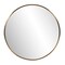 Homeroots 32" Antiqued Brushed Brass Round Wall Mirror 401208 - alternate 1