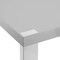 Homeroots 95" Light Gray and Silver Wood and Stainless Steel Dining Table 534369 - alternate 2