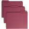 Smead Pressboard Folder, Tab, Maroon, 100PK 13084 - alternate 2