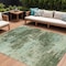Homeroots 9' X 12' Artichoke Green And Pale Aqua Abstract Washable Indoor Outdoor Area Rug 630637 - alternate 1