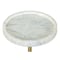 Homeroots 22" Gold Gray And White Marble And Iron Round Pedestal End Table 556506 - alternate 5