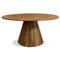 Homeroots 60" Natural Rounded Solid Wood Pedestal Base Dining Table 563907 - alternate 1
