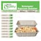 Ecoquality 40oz Rectangular Sugarcane Container, Compostable Bowls for Takeout, and Restaurant, 200PK EQCRTB40-200 - alternate 3