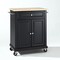 Crosley Compact Wood Top Kitchen Cart KF30021EBK - alternate 1
