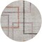 Homeroots 8' Taupe Charcoal And Copper Round Geometric Washable Indoor Outdoor Area Rug 588346 - alternate 3