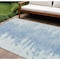 Homeroots 9' X 12' Sky Blue And Denim Blue Abstract Washable Indoor Outdoor Area Rug 582438 - alternate 1
