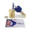 Ecs Hardware Durable Premium Mortise Cylinder, 1-1/4 in US3 Polished Brass with 5 Keys and Card ECSH-HMC03-US3 - alternate 1