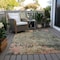 Homeroots 8' X 10' Sage Gray And Pink Abstract Washable Indoor Outdoor Area Rug 606125 - alternate 2