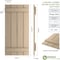 Ekena Millwork Rustic Four Board Joined Board-n-Batten Rough Cedar Faux Wood Shutters, 22W x 54H, PR SHUBJS22X54RCPR - alternate 6