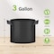 Yssoa Simple Deluxe Grow Bags 3 Gallon Planter Pots with Handles, Black, 5PK GLGROWBAG3X5BLKV2 - alternate 4