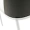 Leisuremod Tule Dining Side Chair with Leather Seat and White Powder-Coated Steel Frame, Black/White, 4PK TWCBL18W4 - alternate 2
