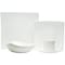 Homeroots White Five Piece Square Bone China Dinnerware Set 483489 - alternate 1
