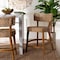 Bali & Pari Sabit Bohemian Seagrass and Mahogany Wood Counter Stool 251-13852-ZORO - alternate 4