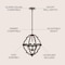 Jonathan Y Ogee 16.8 in. 3-Light Adjustable Iron Rustic Industrial LED Pendant, Oil Rubbed Bronze JYL7513A - alternate 3