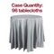 Smarty Had A Party 84 Silver Round Disposable Plastic Tablecloths 96 Tablecloths, 96PK 823270-SV-CASE - alternate 3