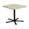 Leisure Craft 36" Square Perforated Pedestal Table, Portable, 30"H, Beige SQ36TAB30-BEIGE - alternate 1