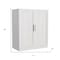 Homeroots 31in White Wood Accent Cabinet With Two Doors 691107 - alternate 2