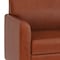 Flash Furniture HERCULES Diplomat Cognac LeatherSoft Loveseat with Clean Line-Stitched Frame and Chrome Legs BT-827-2-CG-CHR-GG - alternate 3