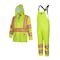 Pioneer Safety Rain Suit, Hi-Vis Orange, M, Polyester, PVC, 0.18 mm Thick, Folds and zips into collar, M V1080160U-M - alternate 1